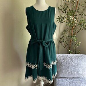 Maison Jules Sleeveless Dress w/ Tie NWT Size XL